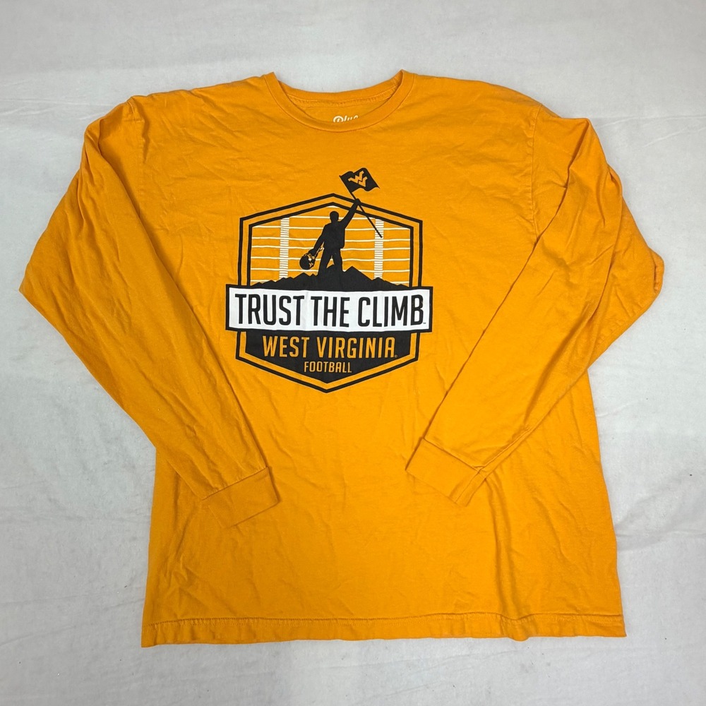 Blue 84 West Virginia Football Trust The Climb Long Sleeve T-Shirt Gold XL‎